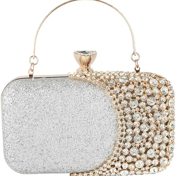 NEW Sparkling Bling Swarovski Crystal Rhinestone & Glitter Clutch Purse … - Picture 6 of 17